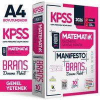 2026 KPSS Matematik 3 Adım Manifesto Branş Deneme Paketi 10lu Dijital Çözümlü (Sayısal Mantık Dahil)