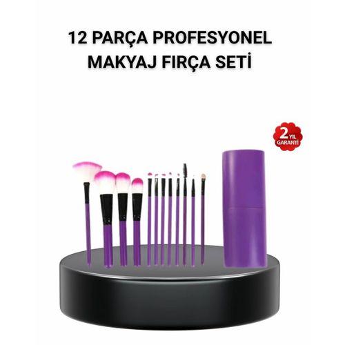 12’li Profesyonel Makyaj Fırça Seti – Dökülmeyen Yumuşak Kıllı, Ergonomik Tasarım
