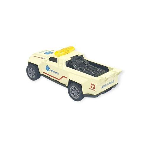 Çek Bırak Metal Küçük Arabalar 8 cm - SH40031 - Ambulans Arabası
