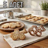 5Li Kepçe İş Makinesi Hamur Şekillendirici Kurabiye Kalıbı Oyun Hamuru Kalıbı 8 cm