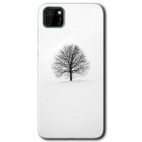 Huawei Y5P Kılıf HD Desen Baskılı Arka Kapak - Alone Tree