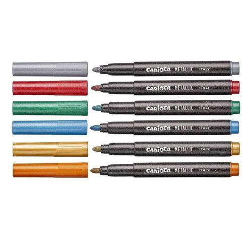 Carioca Carioca Metalik Jumbo Keçeli Kalem 6lı