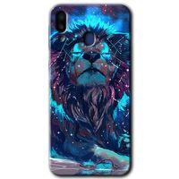 Samsung Galaxy M10s HD Baskılı Kılıf + 9D Tam Ekran Koruyucu - Neon Aslan