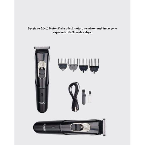 Ergonomik Tasarımlı, 3 Taraklı Profesyonel Şarjlı Saç Sakal Tıraş Makinesi