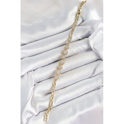 Xuping Pirinç Sıralı Daire Baget Model Gold Renk Kadın Bileklik