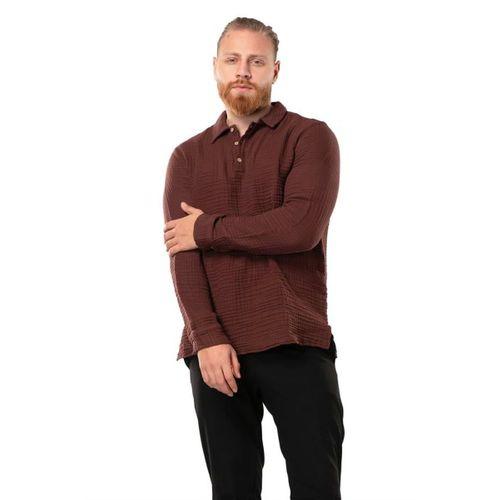 Uzun Kol Double Müslin Erkek Sonbahar ve Kışlık Sweatshirt Bordo Brd