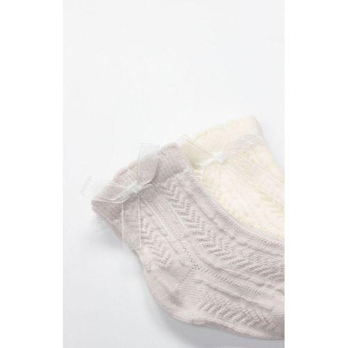 Bistyle Bistyle Fiyonklu Penye Soket Çorap 2li 10149 Taş