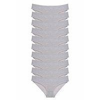 10 adet Süper Eko Set Likralı Kadın Slip Külot Gri