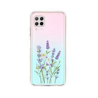 Huawei P40 Lite Lavender Desenli Premium Şeffaf Silikon Kılıf