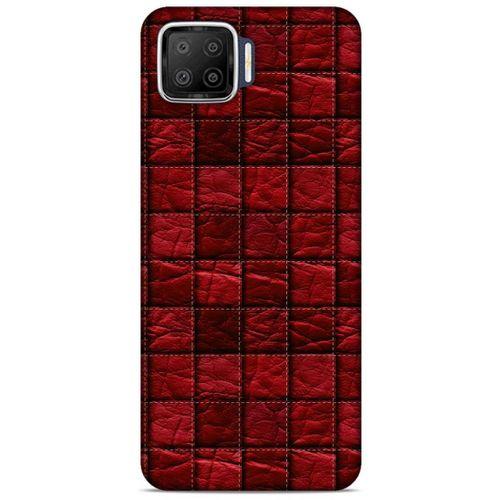 Oppo A73 Kılıf Patchwork (12) Koruyucu Silikon Kırmızı Bordo