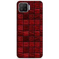 Oppo A73 Kılıf Patchwork (12) Koruyucu Silikon Kırmızı Bordo