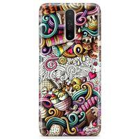 Xiaomi Redmi K30 Kılıf Dondurma Doodle Arka Kapak Koruma Desenli Full Koruyucu