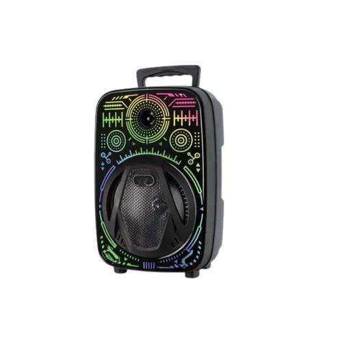 8 İnç Karaoke Hoparlör Usb Aux Fm Destekli Işıklı Speaker