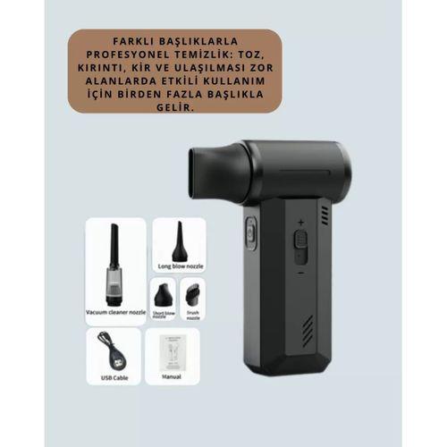 Taşınabilir Şarjlı Güçlü Hava Üfleme Aleti Çok Yönlü Kullanım