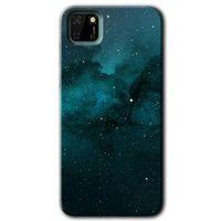 Potkal Hediye Fabrikası Huawei Y5P HD Baskılı Kılıf + 9D Tam Ekran Koruyucu - Yıldızlararası