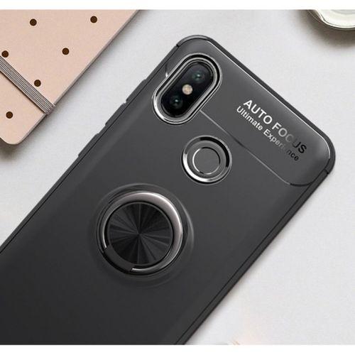 Xiaomi Mi A2 Lite Kılıf Auto Focus Serisi Soft Premium Standlı Yüzüklü Kapak - Mavi