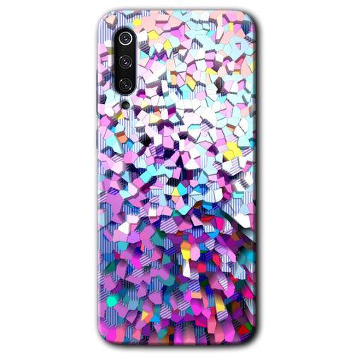 Xiaomi Mi 9 Kılıf HD Desen Baskılı Arka Kapak - Mosaic Fragments Colorfull + Kırılmaz Cam