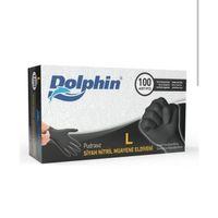 Dolphin Nitril Eldiven Pudrasız Siyah Large 100'lü