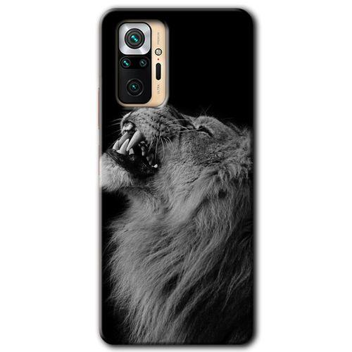 Redmi Note 10 Pro Kılıf HD Desen Baskılı Arka Kapak - Lion + Kırılmaz Cam