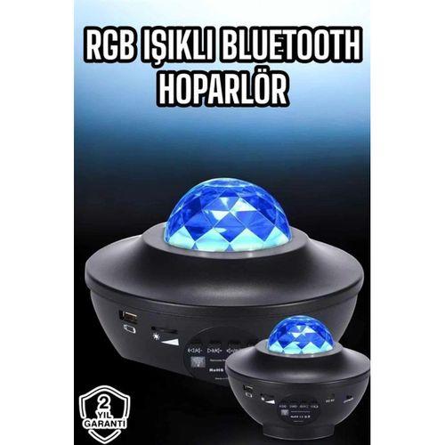 Projektör Yıldız Gece Lambası Disko Topu Bluetooth Bağlantılı Taşınabilir
