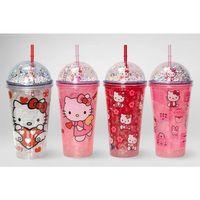 Sevimli Hello Kitty Işıklı Pipetli Boncuklu Suluk & Bardak 400 Ml Alk3145