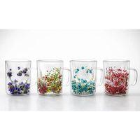 Çift Camlı Çiçekli Kupa Bardak Alk4469