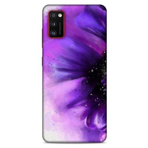 Samsung Galaxy A41 Uyumlu Kılıf Mor Delisi (31) TPU Kılıf Çiçek