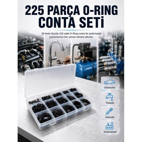 18 Ölçü O-ring Conta Seti Otomotiv, Tesisat Ve Hidrolik İçin Kauçuk Conta Kiti