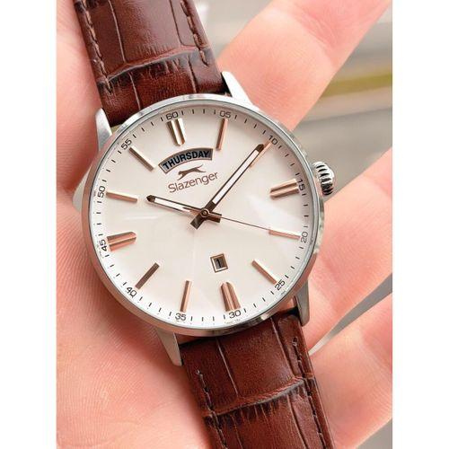 Slazenger Erkek Deri kordon Bileklik Hediyeli 2 Yıl Garantili Suya Dayanıklı Kol Saati VS.BLKT.0758