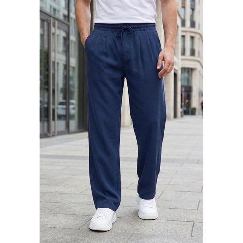 Wert Lyocell Kumaş Relaxed Fit Çİft Pileli Jogger Eşofman Altı Pantolon - Lacivert