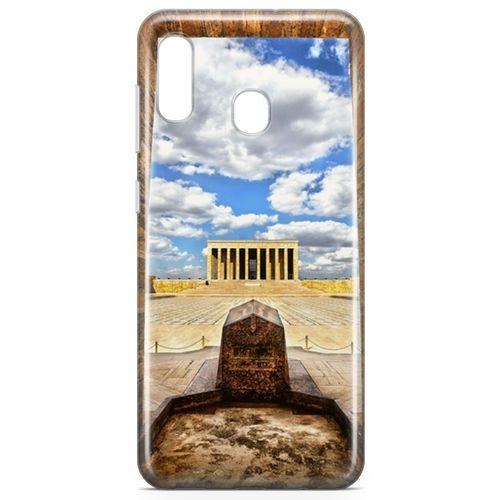 Samsung Galaxy A20 Kılıf Anıtkabir Perspektif Arka Kapak Koruma Desenli Full Koruyucu