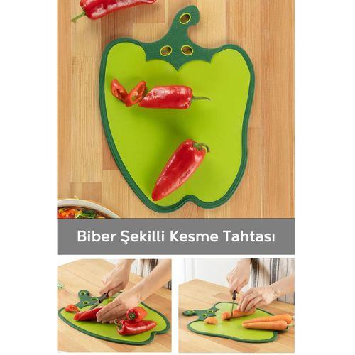 Dolma Biber Figürlü Kaydırmaz Kesme Tahtası Doğrama Panosu