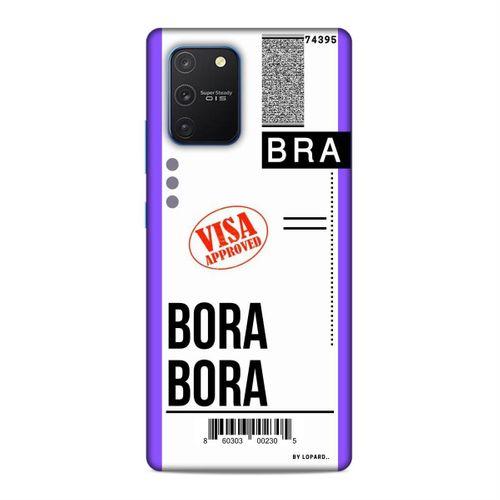 Samsung Galaxy 10 Lite Kılıf Uçak Bileti Bora Bora Arka Kapak Koruma Desenli Full Koruyucu