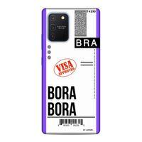 Samsung Galaxy 10 Lite Kılıf Uçak Bileti Bora Bora Arka Kapak Koruma Desenli Full Koruyucu