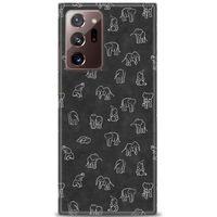 Samsung Galaxy Note 20 Kılıf HD Baskılı Kılıf - Filler + Tam Ekran Koruyucu