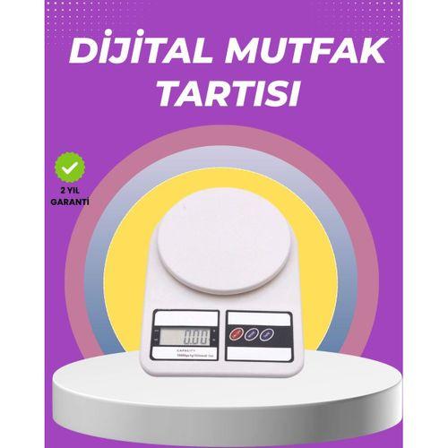 Beyaz Plastik Dijital Mutfak Tartısı – 24x16.8x1.5cm