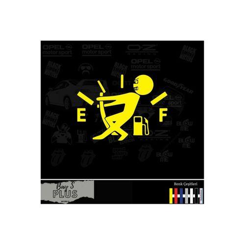 Oto Yakıt Depo Kapağı özel yeni sticker Sarı 15 Cm