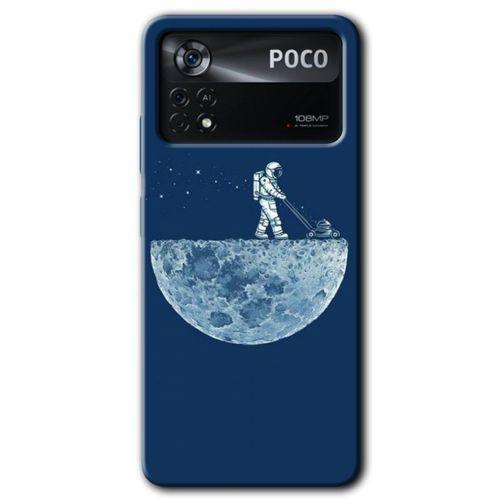 Poco x4 Pro Kılıf HD Desen Baskılı Arka Kapak - Uzay İşçisi + Kırılmaz Cam