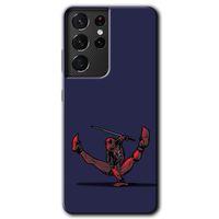Samsung Galaxy S21 Ultra Kılıf HD Desen Baskılı Arka Kapak + Temperli Cam - DeadPool 3