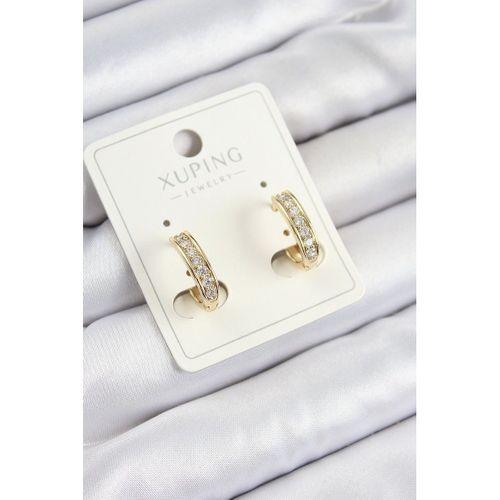 Xuping Zirkon Taşlı Halka Model Gold Renk Kadın Küpe