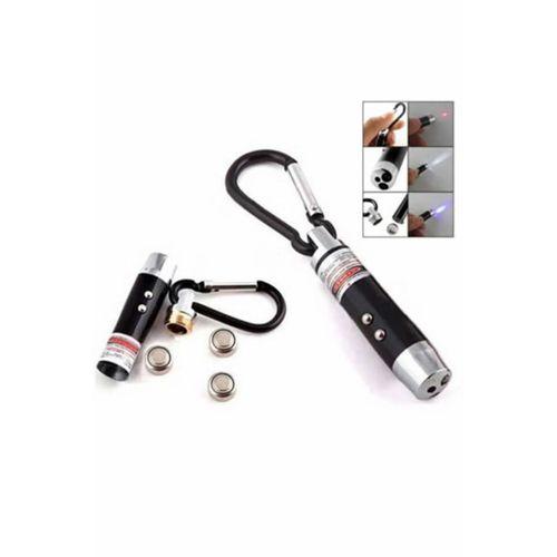 El Feneri Anahtarlık Işıklı Anahtarlık 3 Fonksyonlu Lazer Led Fener