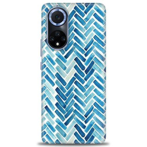 Huawei Nova 9 Kılıf HD Baskılı Kılıf - Mavi Çizgiler + Tam Ekran Koruyucu