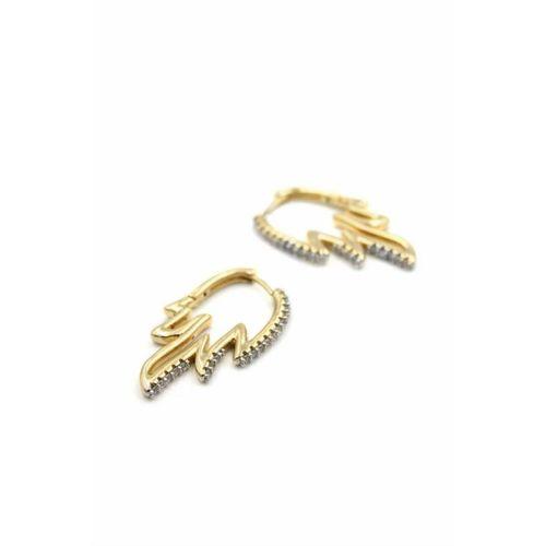 Taşlı Vip Küpe - Altın