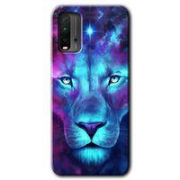 Potkal Hediye Fabrikası Poco M3 Kılıf HD Desen Baskılı Arka Kapak - Neon Lion