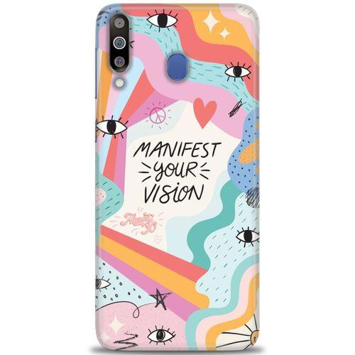 Samsung Galaxy M30 Kılıf HD Baskılı Kılıf - Manifest Your Vision + Tam Ekran Koruyucu