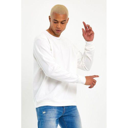 Süperlife Erkek Gri Bisiklet Yaka Ribanalı Regular Fit Sweatshirt spr26swk930
