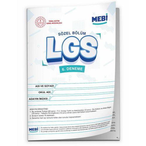 2026 LGS 8 Sınıf MEB ONLİNE Türkiye Geneli 6  Deneme (Sayısal–Sözel) Büyük Boy Renkli BASKI ÜCRETİ