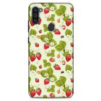 Frutix Çilek 03 Samsung Galaxy M11 Kılıf Desenli Silikon