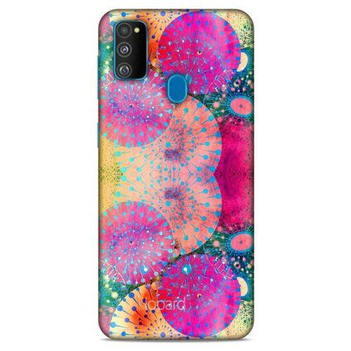 Samsung Galaxy M30s Kılıf Pastel Renkler (47) Crystal Flex Kılıf Fuşya Sarı