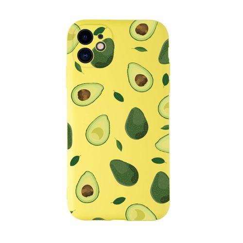 iPhone 11 Uyumlu Avokado Art Desenli Kamera Korumalı Lansman Kılıf Premium Silikonlu